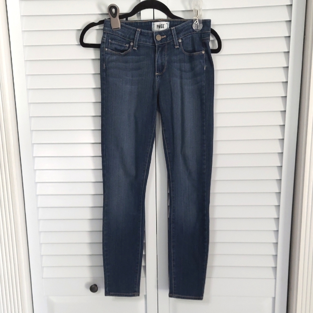 PAIGE Premier LA Jeans, Size 27, Blue‎ Wash Denim, 5 Pocket, Skinny Leg